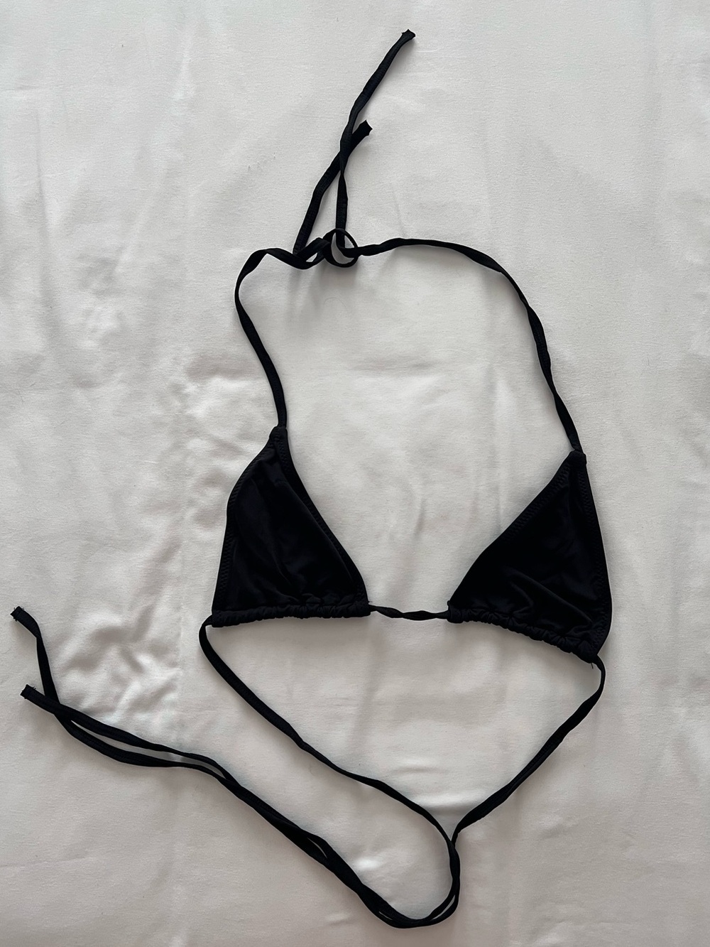 437 Black Bikini Triangle Top